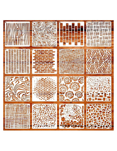 16 Plantillas Geométricas Reutilizables Felixcraft 15.24 cm