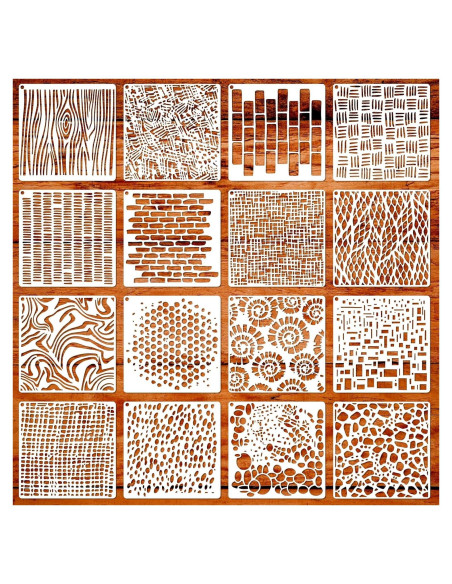 16 Plantillas Geométricas Reutilizables Felixcraft 15.24 cm 16 Plantillas Geométricas Reutilizables Felixcraft 15.24 cm