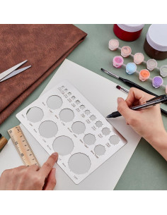 Plantilla de Círculo de Metal UNICRAFTALE 17.8x12.7cm 2