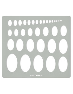 Plantilla de Elipse Aleks Melnyk 204x185mm Acero Inoxidable