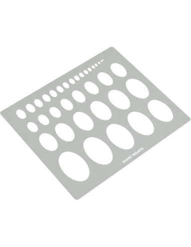 Plantilla de Elipse Aleks Melnyk 204x185mm Acero Inoxidable