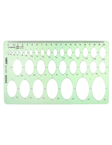 Plantilla de Dibujo Geométrico uxcell 20cm Plástico Verde