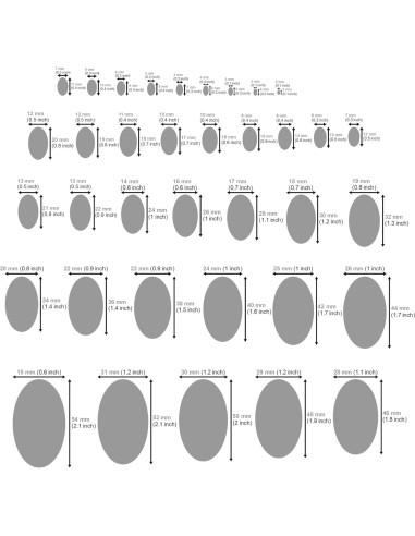 Plantilla de Elipse Aleks Melnyk 204x185mm Acero Inoxidable