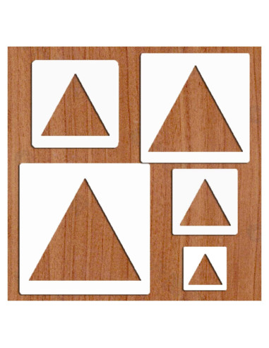 5 Plantillas de Pintura Reutilizables Cyy.lcm Triángulo 10-30cm