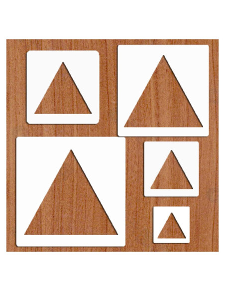 5 Plantillas de Pintura Reutilizables Cyy.lcm Triángulo 10-30cm