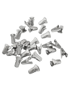 Clip Bulldog de Metal 30PCS Plateado para Manualidades y Lanyards