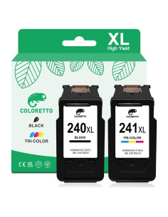 Cartuchos de Tinta COLORETTO 240XL 241XL para Canon - Negro y Color