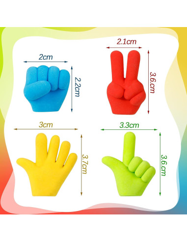 Borradores de Goma Divertidos Outus - 30 Piezas Piedra Papel Tijeras