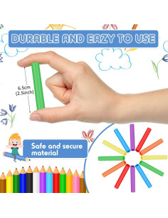 Toppers de Lápiz Masticables Tinlade 24 Pcs Silicona 6.6 cm 2