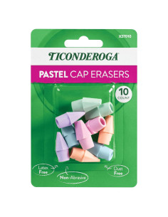 Borradores Ticonderoga pastel 10 unidades, libres de látex