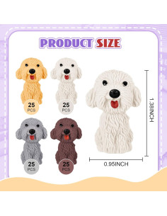 Borradores de Lápiz de Perro Kisston - 100 Piezas de Goma 2