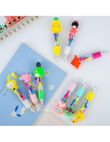 Bolígrafo Multicolor 4 en 1 HNSYYF - 24 Unidades para Niños