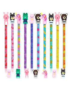 Lápices Aromatizados Glenmal 100 Pcs con Adornos de Silicona