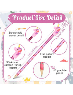 Lápices Aromatizados Glenmal 100 Pcs con Adornos de Silicona 2