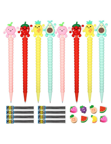 Conjunto de 24 Lápices Mecánicos Chinco 0.7 mm con Borradores