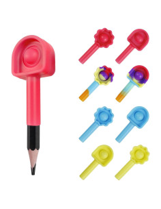 Paquete de 8 Tapas de Lápiz Antiestrés Kodg - Silicona Multicolor