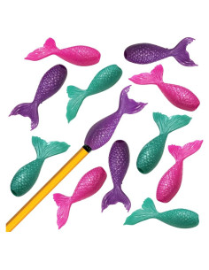 Toppers de Lápiz Cola de Sirena ArtCreativity, Set de 12