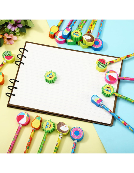 Lápices de Playa Tenceur 48 Pcs con Adornos de Hawaii