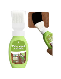 Pintura para Madera Anirun 17Oz Negra Brillante a Base de Agua