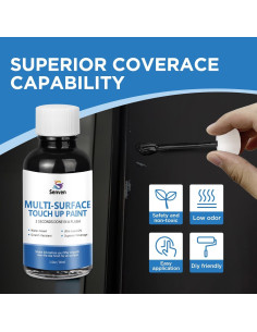 Pintura Acrílica SENVEN 1.5 Oz Negro Brillante para Electrodomésticos 2