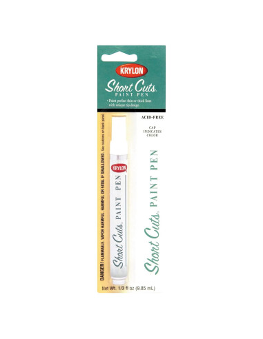 Marcador de Pintura Krylon Short Cuts 9.4g Blanco Brillante