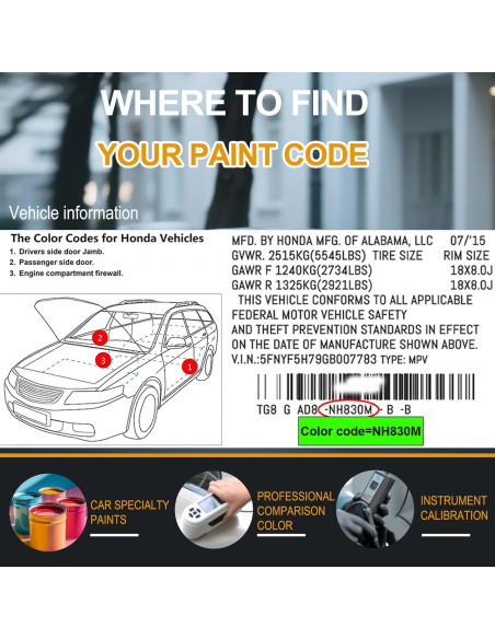 Pintura de Retoque para Automóvil Honda B-588P Azul Obsidiana