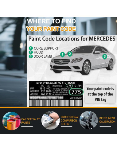 Pintura de Retoque Carsmallma 650/9650 para Mercedes-Benz