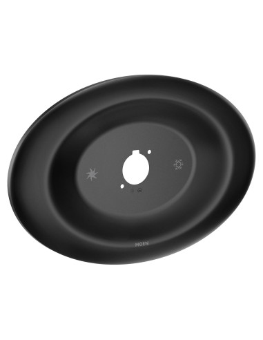 Placa de Cubierta Moen 178755BL Negro Mate para Ducha 1 Mango