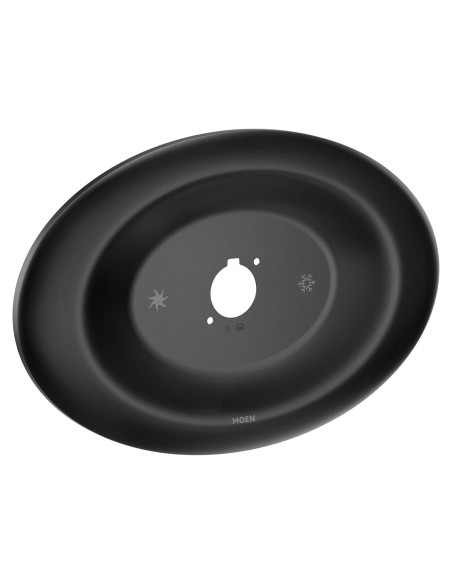 Placa de Cubierta Moen 178755BL Negro Mate para Ducha 1 Mango