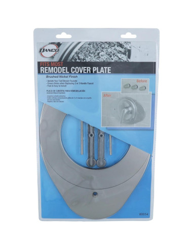 Cubierta de Remodelación Danco 80054 Níquel Cepillado