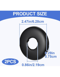 Cubiertas de Flange de Ducha OIIKI 2 Pcs Acero Inoxidable Negro Mate 2
