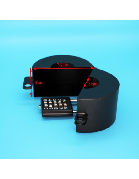 Cerradura de Pomo de Puerta Temeili Metal Negra con Candado