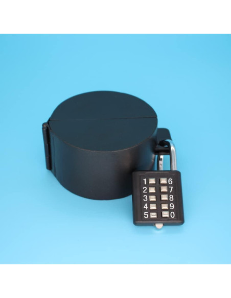 Cerradura de Pomo de Puerta Temeili Metal Negra con Candado