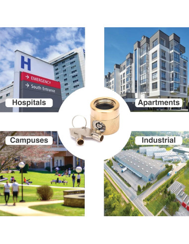 FaucetLock Flow Security Systems FSS 50 - Cerradura de Grifo de Latón