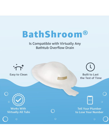 Cubierta de Drenaje de Desbordamiento BathShroom - Aumenta 10 cm de Agua