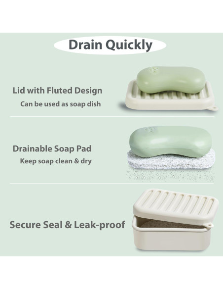 Estuche de Jabón de Viaje MtBoi Silicona a Prueba de Fugas