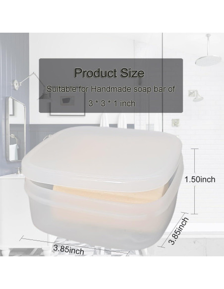 Estuche de Jabón de Viaje Vonpri Cuadrado 10.2x10.2cm