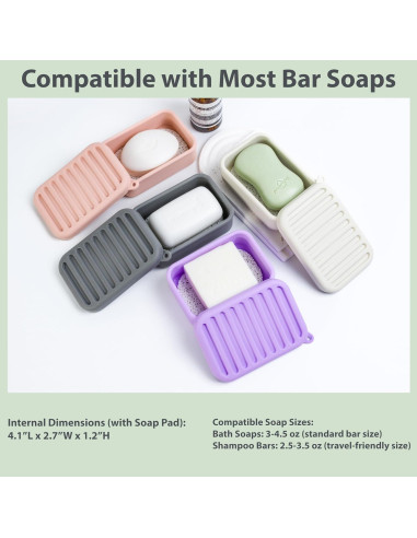 Estuche de Jabón de Viaje MtBoi Silicona a Prueba de Fugas