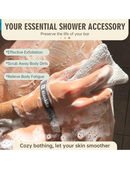 Bolsas de Jabón Exfoliantes Alankilo - 2 Piezas Gris