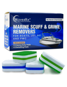 Almohadillas de limpieza marina WAVESRX 4 unidades para barco