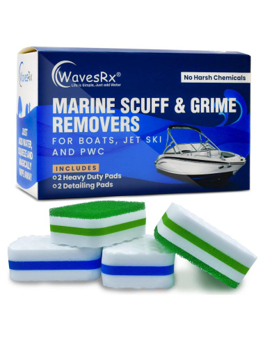Almohadillas de limpieza marina WAVESRX 4 unidades para barco