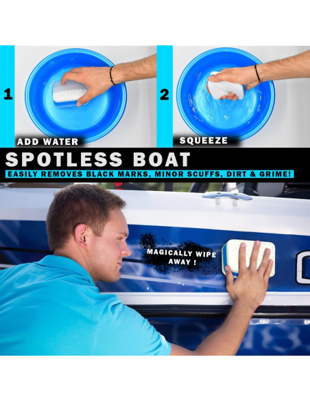 Almohadillas de limpieza marina WAVESRX 4 unidades para barco