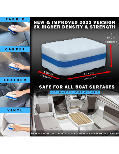 Almohadillas de limpieza marina WAVESRX 4 unidades para barco