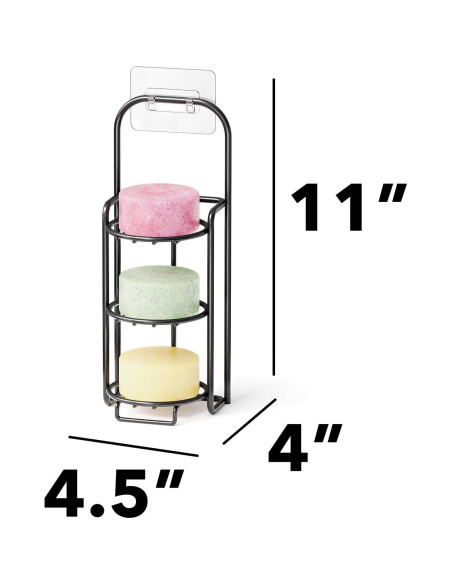 Soporte de Jabón SpaceAid 3 Niveles Acero Inoxidable Negro Soporte de Jabón SpaceAid 3 Niveles Acero Inoxidable Negro