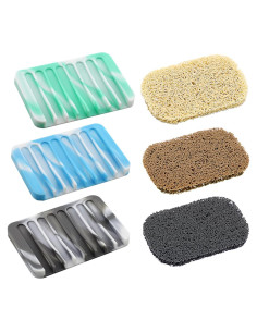 Set 6 Piezas Soporte y Platos para Jabón YCROJBK Silicona