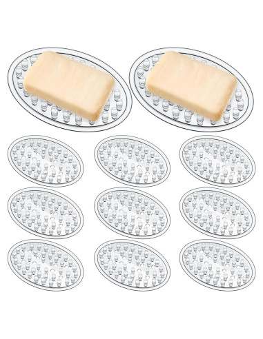 Juego de 10 Platos de Jabón de Plástico Antideslizantes Maitys