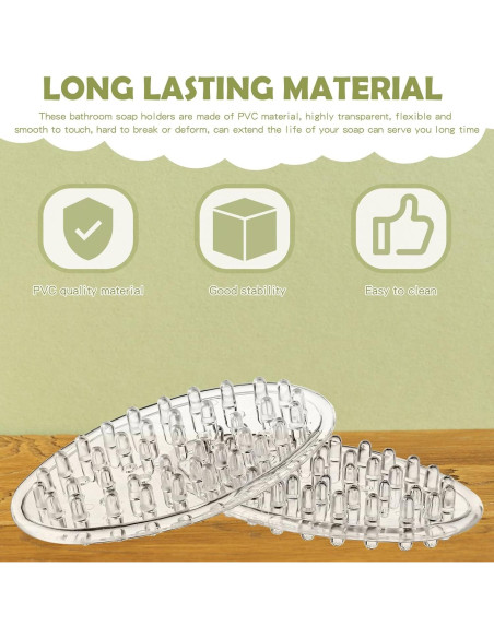 Juego de 10 Platos de Jabón de Plástico Antideslizantes Maitys