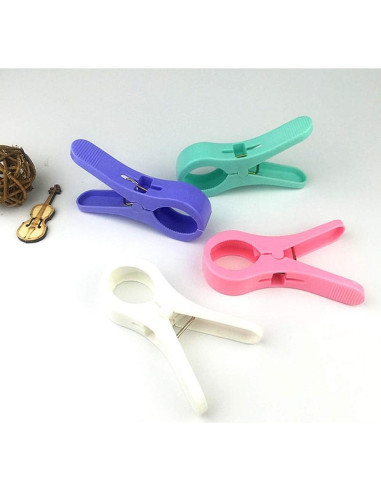 Clips de Toalla de Playa Jumbo IELEK - 8 Piezas Multiusos