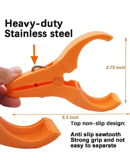 Clips de Toalla de Playa Jumbo IELEK - 8 Piezas Multiusos