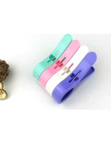 Clips de Toalla de Playa Jumbo IELEK - 8 Piezas Multiusos